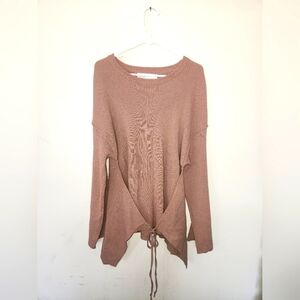 Nwt‎ free people tan oversized tie sweater size small